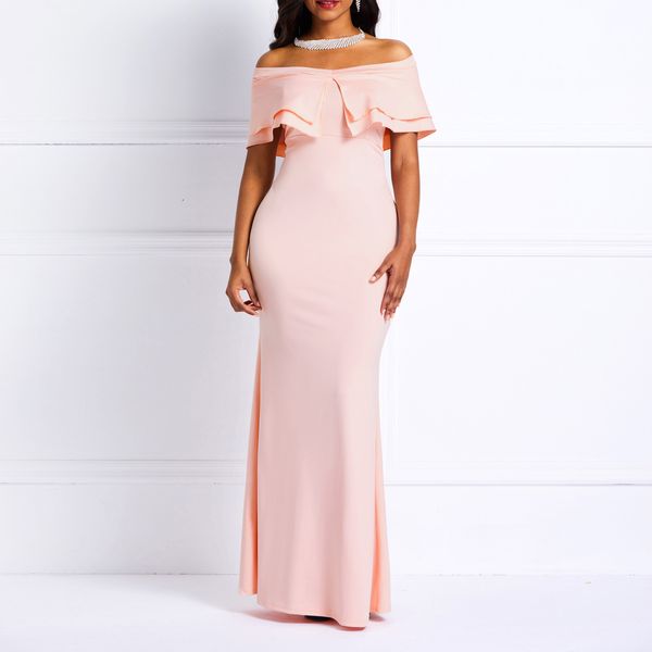 off shoulder mermaid dress women high waist ruffles slash neck prom evening floor length pink sweet elegant bodycon dresses mx200804, Black;pink
off shoulder mermaid dress women high waist ruffles slash neck prom evening floor length pink sweet elegant bodycon dresses mx200804, Black;pink
