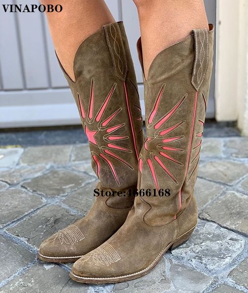 boots designer genuine leather long women rivets studded chunky heel cowboy knight retro flat knee high, Black
boots designer genuine leather long women rivets studded chunky heel cowboy knight retro flat knee high, Black