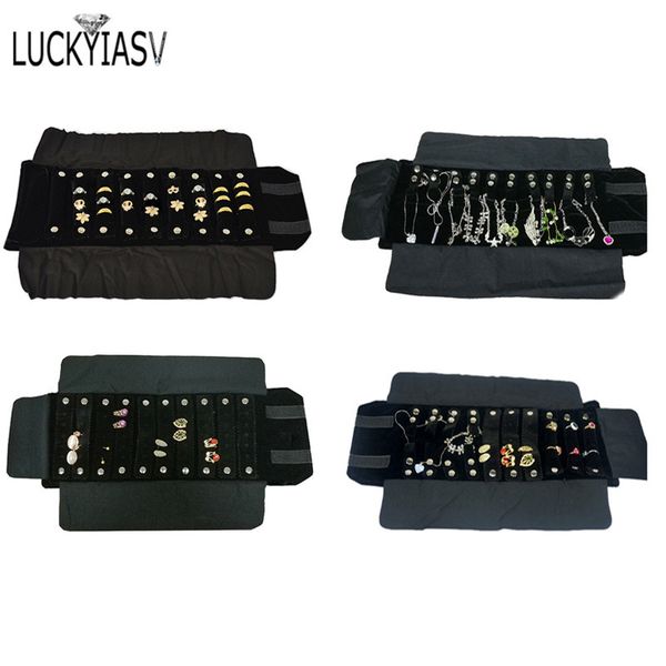 4 style black velvet jewelry roll bag for earrings organizer jewellery storage portable ring pendant display cases box mx200810, Black;white
4 style black velvet jewelry roll bag for earrings organizer jewellery storage portable ring pendant display cases box mx200810, Black;white