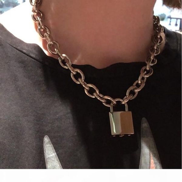 2019 handmade men women punk chain necklace heavy duty square lock padlock choker metal collar, Golden;silver
2019 handmade men women punk chain necklace heavy duty square lock padlock choker metal collar, Golden;silver