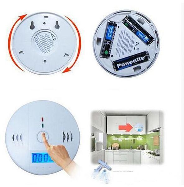 new co detector & lcd sensor warning co carbon monoxide poisoning smoke gas alarm detector tester lcd new, Silver
new co detector & lcd sensor warning co carbon monoxide poisoning smoke gas alarm detector tester lcd new, Silver