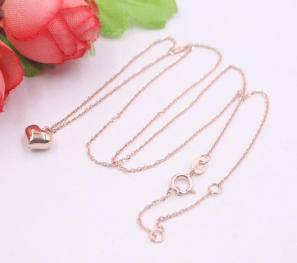 new pure 18k rose gold 1mm necklace loving heart rolo link chain necklace 15.74''l, Silver
new pure 18k rose gold 1mm necklace loving heart rolo link chain necklace 15.74''l, Silver