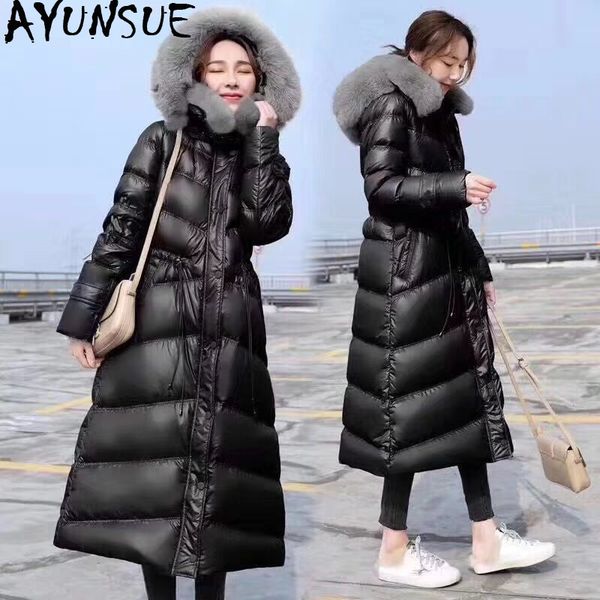 ayunsue 2020 women's down jacket long winter coat women big fur collar hooded korean warm puffer jacket chamarras de mujer 0029, Black
ayunsue 2020 women's down jacket long winter coat women big fur collar hooded korean warm puffer jacket chamarras de mujer 0029, Black