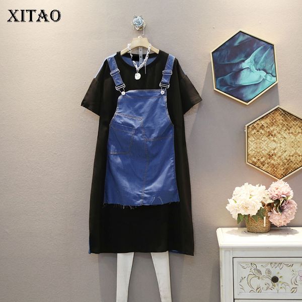 xitao false two piece dress fashion new patchwork 2020 summer small fresh casual style loose minority plus size dress dmy5289, White;black
xitao false two piece dress fashion new patchwork 2020 summer small fresh casual style loose minority plus size dress dmy5289, White;black