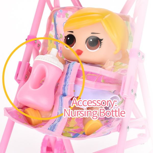 doll baby carriage doll accessory toy kid's doll stroller with 4 wheels pink foldable for play house
doll baby carriage doll accessory toy kid's doll stroller with 4 wheels pink foldable for play house