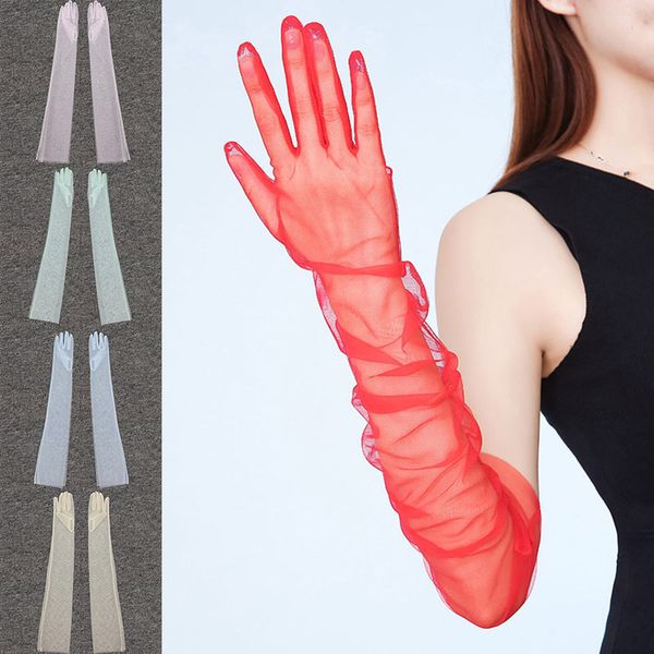 polyester women gloves solid summer breathable transparent gloves chiffon dressy sunscreen finger summer accessories, Blue;gray
polyester women gloves solid summer breathable transparent gloves chiffon dressy sunscreen finger summer accessories, Blue;gray