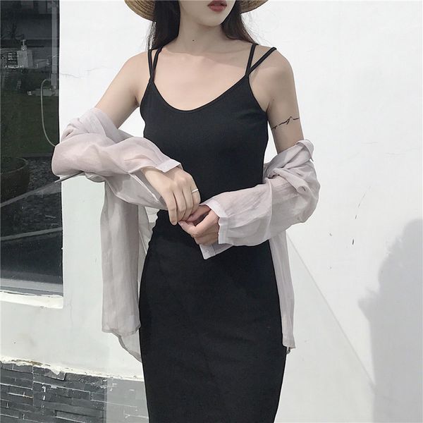 casual dresses 2021 beach long women spaghetti strap split open back vintage strapless thin sheath dress lj2260, Black;gray
casual dresses 2021 beach long women spaghetti strap split open back vintage strapless thin sheath dress lj2260, Black;gray