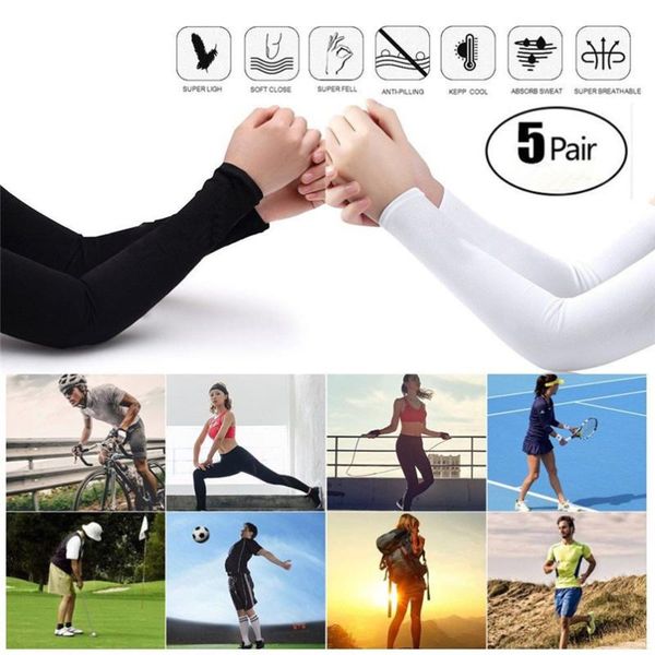 outdoor sports 5 pairs cooling arm sleeves cover uv sun protection basketball sport arm cuffs 30my03, Black;gray
outdoor sports 5 pairs cooling arm sleeves cover uv sun protection basketball sport arm cuffs 30my03, Black;gray