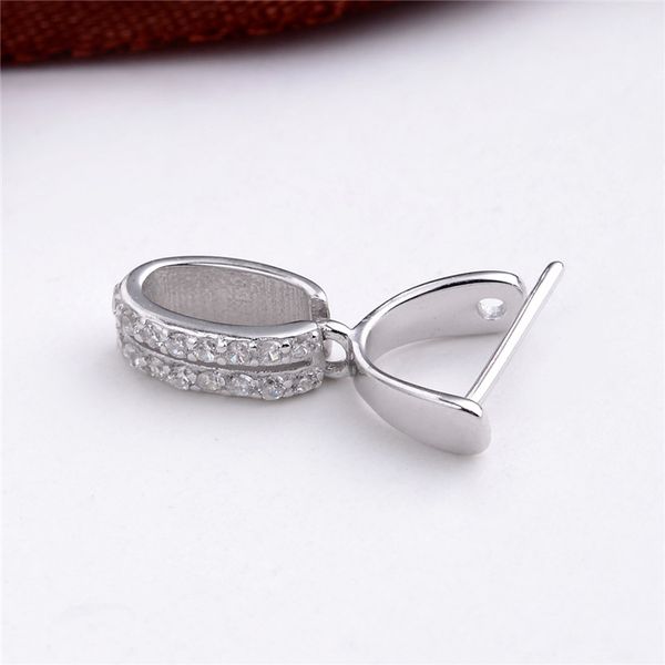 sterling 925 silver cz pinch bail ice pick pendant clasp slider for diy jewelry pendant 10 pieces, Slivery;crystal
sterling 925 silver cz pinch bail ice pick pendant clasp slider for diy jewelry pendant 10 pieces, Slivery;crystal