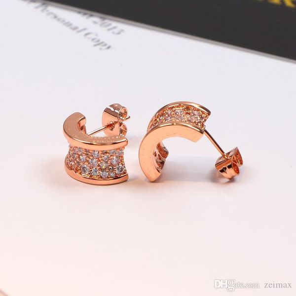 Semi-circle Ear stud with full CZ diamond Earring female women with original box set Free shipping
Semi-circle Ear stud with full CZ diamond Earring female women with original box set Free shipping