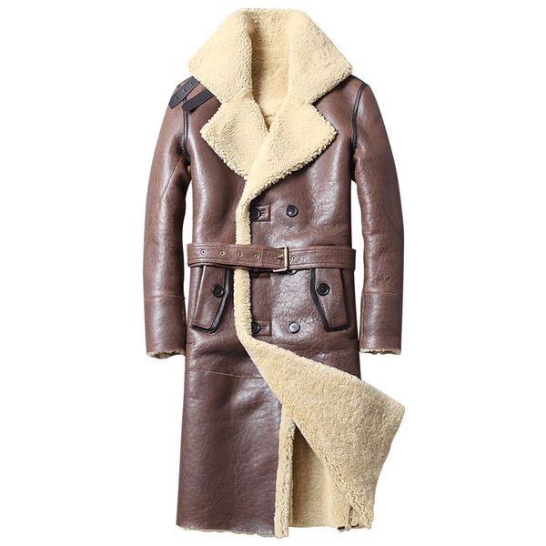 natural sheep shearling jacket men winter genuine leather jacket mens real fur coat long vintage sheepskin coat wp17a383, Black
natural sheep shearling jacket men winter genuine leather jacket mens real fur coat long vintage sheepskin coat wp17a383, Black