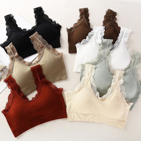 seamless sports bra underwear thin lace bras solid color fitness sport wireless crop sport femme hemdjes vest top, White;black
seamless sports bra underwear thin lace bras solid color fitness sport wireless crop sport femme hemdjes vest top, White;black