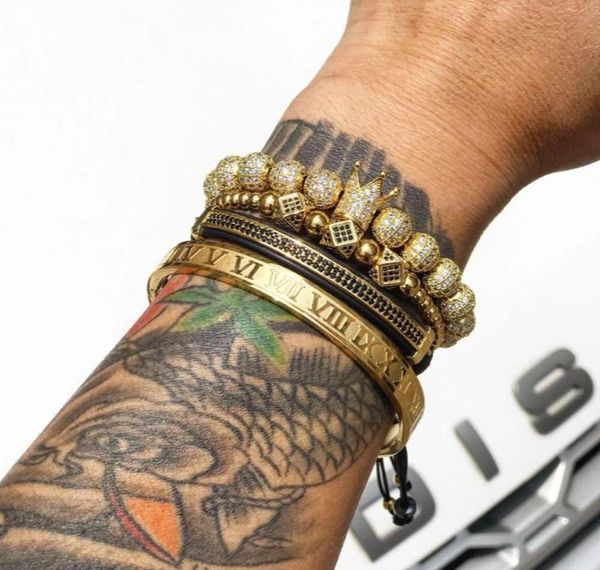 4pcs/set gold hip hop hand made bead bracelet men copper pave cz zircon crown roman numeral bracelets & bangles002, Golden;silver
4pcs/set gold hip hop hand made bead bracelet men copper pave cz zircon crown roman numeral bracelets & bangles002, Golden;silver