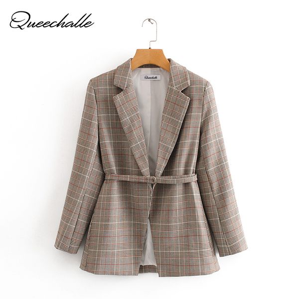 plaid blazer suits women spring autumn 2020 notched collar long sleeve loose suit jacket female belt england office lady coat, White;black
plaid blazer suits women spring autumn 2020 notched collar long sleeve loose suit jacket female belt england office lady coat, White;black
