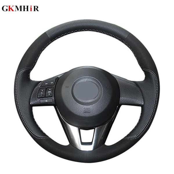 gkmhir diy hand-stitched black genuine leather car steering wheel cover for 3 5 6 2003-2009
gkmhir diy hand-stitched black genuine leather car steering wheel cover for 3 5 6 2003-2009