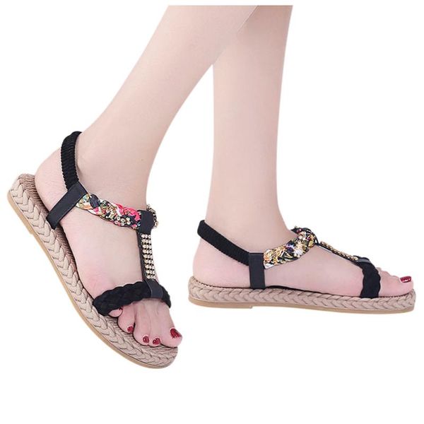 sagace women sandals summer casual beach shining boho shoes fashion bohemia starw women t-strap thong flip flops slippers, Black
sagace women sandals summer casual beach shining boho shoes fashion bohemia starw women t-strap thong flip flops slippers, Black