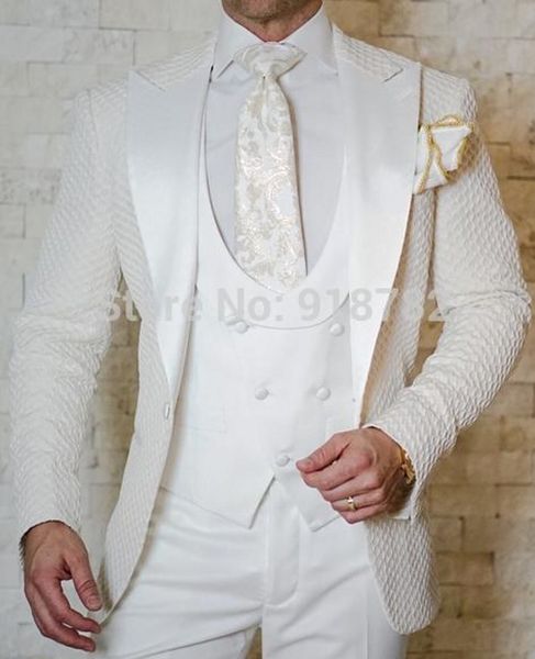 fashion ivory peak lapel groom tuxedos wave point groomsman wedding tuxedos men prom jacket blazer 3 piece suit(jacket+pants+tie+vest) 68, Black;gray
fashion ivory peak lapel groom tuxedos wave point groomsman wedding tuxedos men prom jacket blazer 3 piece suit(jacket+pants+tie+vest) 68, Black;gray