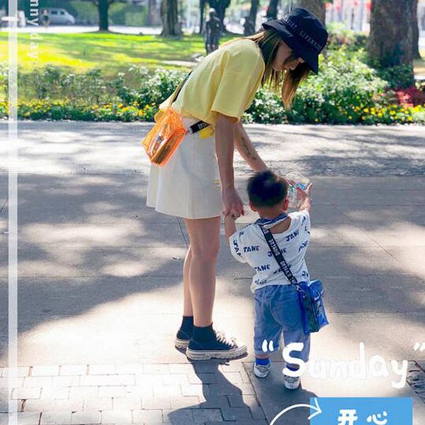 letter small bag transparent jelly bag mini messenger mobile phone women pvc crossbody ladies shoulder