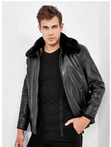 leather jacket faux fur collar warm winter jacket long sleeve thick casual clothing designer mens pu, Black
leather jacket faux fur collar warm winter jacket long sleeve thick casual clothing designer mens pu, Black