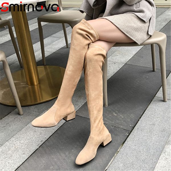 smirnova 2020 new thigh high boots square toe suede leather boots square heels ladies shoes stretch women big size, Black
smirnova 2020 new thigh high boots square toe suede leather boots square heels ladies shoes stretch women big size, Black
