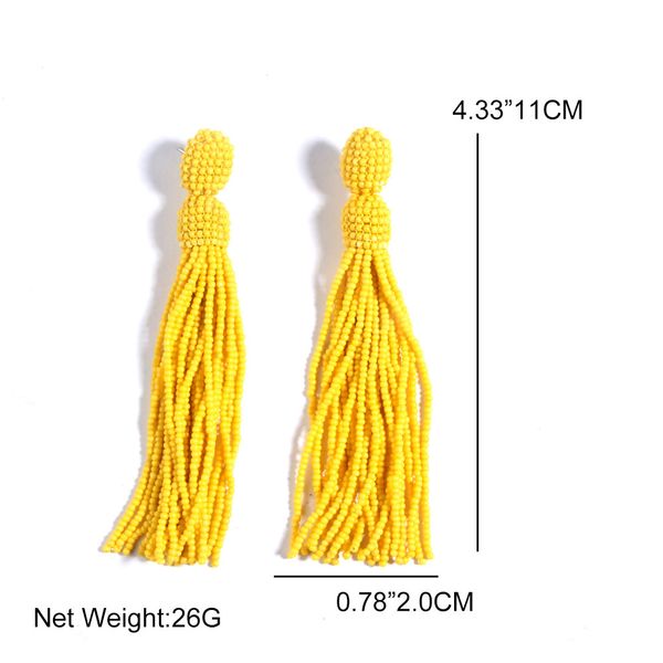 quality 12 colors beads tassel drop earrings handmade long dangle earring for women bohemian charm jewelry boucles doreilles
quality 12 colors beads tassel drop earrings handmade long dangle earring for women bohemian charm jewelry boucles doreilles