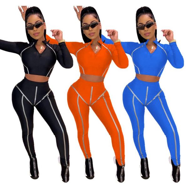 women's tracksuits reflective stripe patchwork women tracksuit zipper long sleeve pullover crop leggings pants active suit sportswear, Gray
women's tracksuits reflective stripe patchwork women tracksuit zipper long sleeve pullover crop leggings pants active suit sportswear, Gray