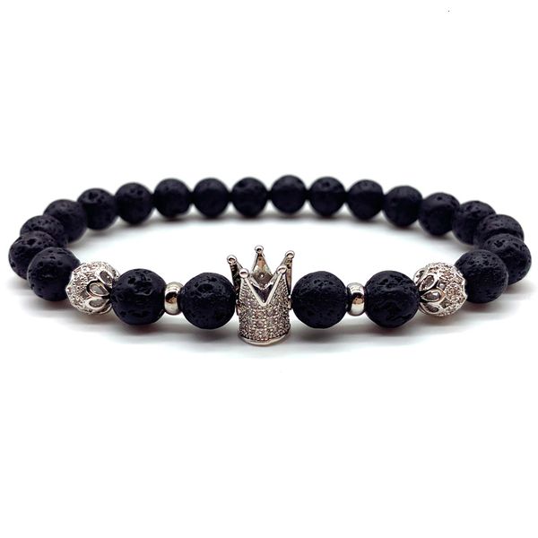 charm bracelets fashion crown bracelet men women classic 8mm lava stone beads couple handmade jewelry gift, Golden;silver
charm bracelets fashion crown bracelet men women classic 8mm lava stone beads couple handmade jewelry gift, Golden;silver