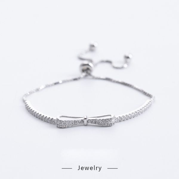 real s925 5a zircon fine bracelets fashion jewelry bowknot charm bracelet brace lace fashion accessories jewel lady, Black
real s925 5a zircon fine bracelets fashion jewelry bowknot charm bracelet brace lace fashion accessories jewel lady, Black