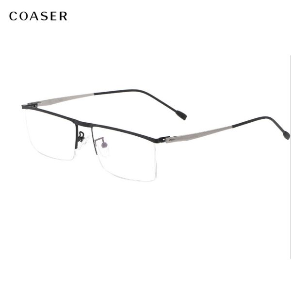 new rimless square half titanium metal glasses frame men computer reading prescription optical eyeglasses lens eyewear spectacle, Black
new rimless square half titanium metal glasses frame men computer reading prescription optical eyeglasses lens eyewear spectacle, Black