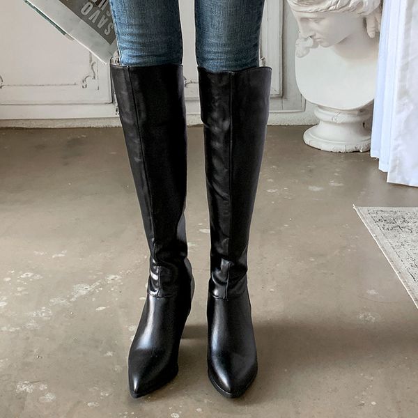 ymechic fashion pointed toe biker knight womens knee high boots block high heels white black western winter boots women shoes 42
ymechic fashion pointed toe biker knight womens knee high boots block high heels white black western winter boots women shoes 42