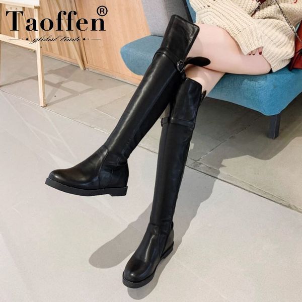 taoffen женщина над коленом boots пряжки зимы квартиры марка zipper длинные сапоги круглый toe обувь женская обувь размер 32-43, Black
taoffen женщина над коленом boots пряжки зимы квартиры марка zipper длинные сапоги круглый toe обувь женская обувь размер 32-43, Black