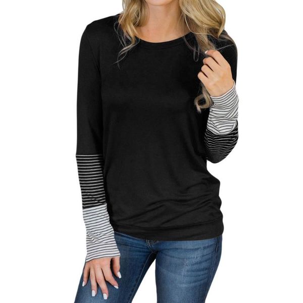 women blouse plus size women's long sleeve stripe print patchwork blouse fashion shirt blusa feminina haut femme, White
women blouse plus size women's long sleeve stripe print patchwork blouse fashion shirt blusa feminina haut femme, White