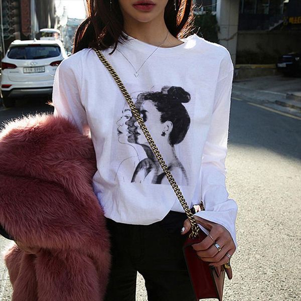 women shirts new fashion t shirts woman spring summer print full sleeve o neck loose women slim fit soft women tshirt, White
women shirts new fashion t shirts woman spring summer print full sleeve o neck loose women slim fit soft women tshirt, White