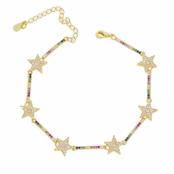 sparking star bangle bracelets for lucky girl women pave multi color rainbow cz bracelet gold color delicate jewelry, Red;blue
sparking star bangle bracelets for lucky girl women pave multi color rainbow cz bracelet gold color delicate jewelry, Red;blue