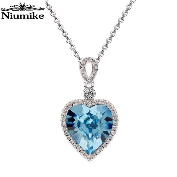 niumike women necklace pendant embellished with crystals from necklace heart pendant valentines day gift box, Silver
niumike women necklace pendant embellished with crystals from necklace heart pendant valentines day gift box, Silver