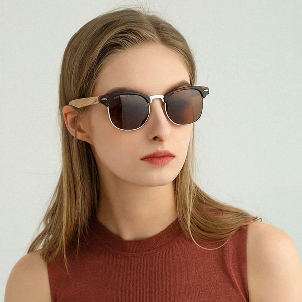 roshari t36 wooden bamboo sunglasses semi rimless frame vintage sun glasses, White;black
roshari t36 wooden bamboo sunglasses semi rimless frame vintage sun glasses, White;black