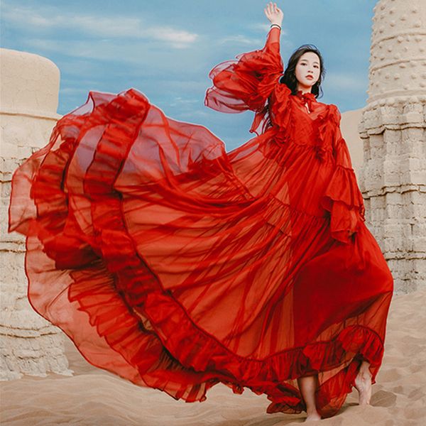 casual dresses vacation style boho chic long maxi red chiffon dress women summer autumn vintage frill bow collar flare sleeve ruffle, Black;gray
casual dresses vacation style boho chic long maxi red chiffon dress women summer autumn vintage frill bow collar flare sleeve ruffle, Black;gray