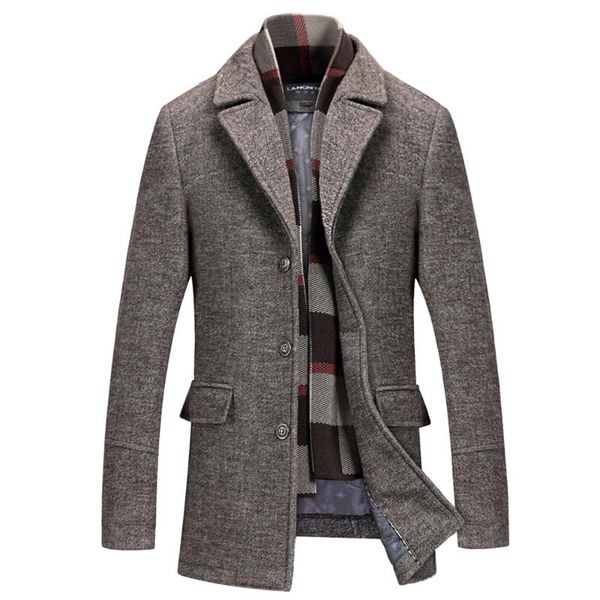 men's wool & blends coat 2021 winter lapel spliced medium long thick slim warm, Black
men's wool & blends coat 2021 winter lapel spliced medium long thick slim warm, Black