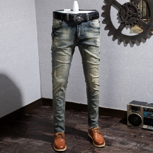men's jeans 2021 autumn arrival casual slim elastic skinny men pencil pants size 28-38, Blue
men's jeans 2021 autumn arrival casual slim elastic skinny men pencil pants size 28-38, Blue