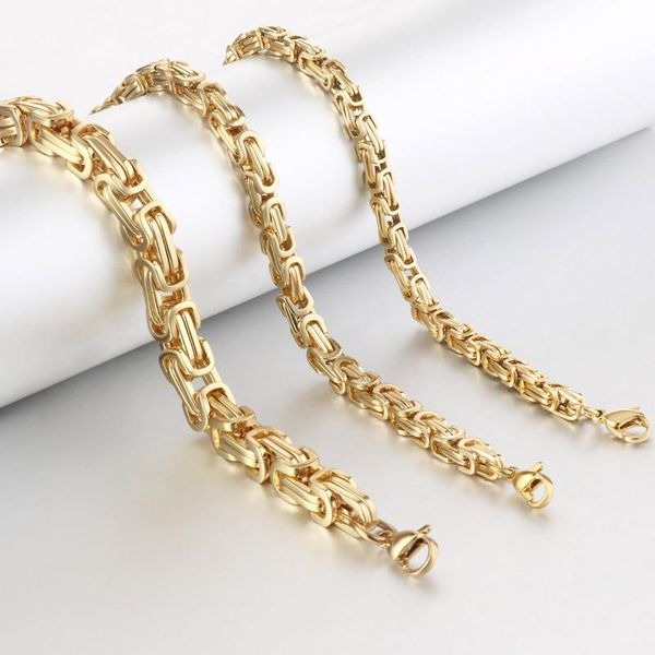 black gold silver color chain bracelets for men hip hop strong rock stainless steel bracelet byzantine link chains male jewelry
black gold silver color chain bracelets for men hip hop strong rock stainless steel bracelet byzantine link chains male jewelry