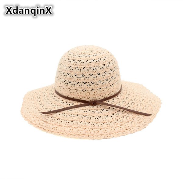 wide brim hats xdanqinx summer style women's straw hat foldable lace hollowed sun for women sunscreen ventilate youth female beach, Blue;gray
wide brim hats xdanqinx summer style women's straw hat foldable lace hollowed sun for women sunscreen ventilate youth female beach, Blue;gray