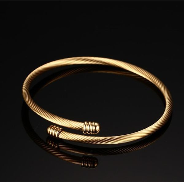 titanium steel opening ladies bracelet female bracelet adjustable geometric couple jewelry accessories, Black