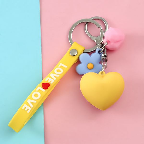 fashion keychain lovely double hearts rubber lanyard key ring handbag hanging flowers pendant charms key chain 2020, Silver
fashion keychain lovely double hearts rubber lanyard key ring handbag hanging flowers pendant charms key chain 2020, Silver