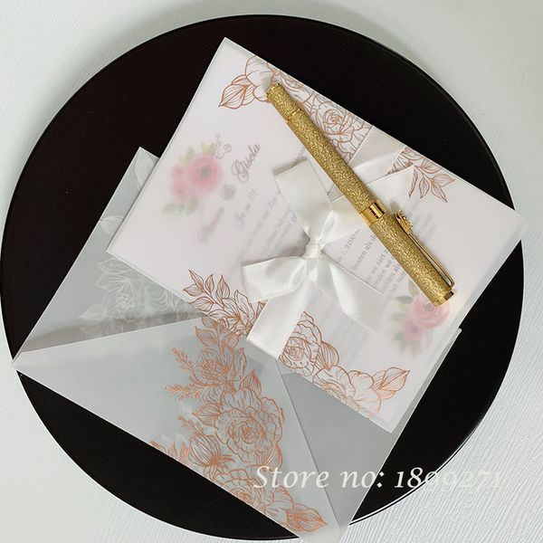greeting cards rose gold foiling printing vellum invitation wedding rustic mariage invitaciones de boda personalizable
greeting cards rose gold foiling printing vellum invitation wedding rustic mariage invitaciones de boda personalizable