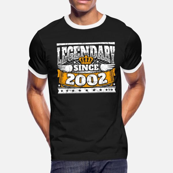 legend birthday: legendary since 2002 birth year t shirt men customized 100% cotton o-neck formal graphic funny casual spring standard shirt
legend birthday: legendary since 2002 birth year t shirt men customized 100% cotton o-neck formal graphic funny casual spring standard shirt
