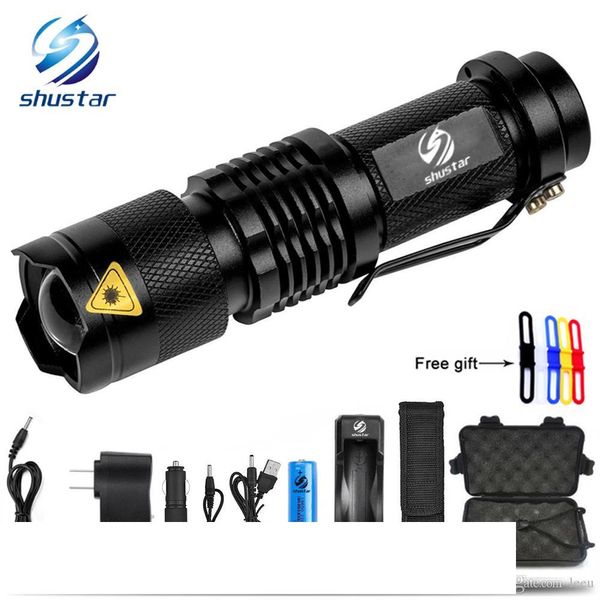 Mini Zoom T6 L2 Flashlight Led Torch 5 Mode 8000 Lumens Waterproof 18650 Rechargeable Battery Give Gift