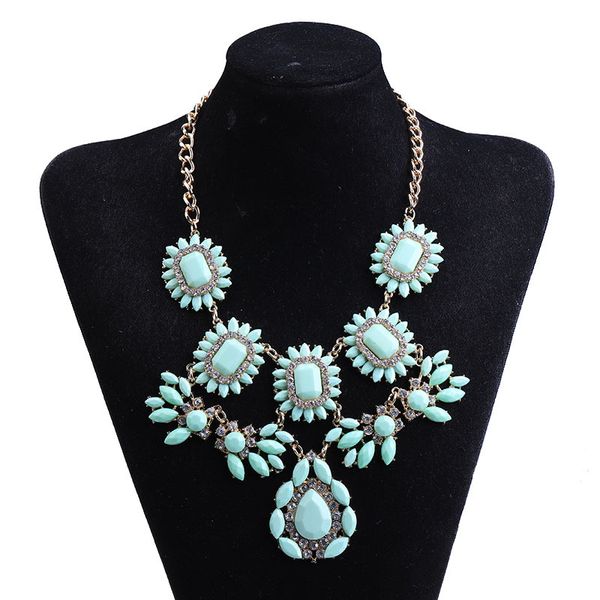colorful sunflower maxi chokers necklaces pendants women boho ethnic big bib necklace female layered resin statement necklace, Silver 
colorful sunflower maxi chokers necklaces pendants women boho ethnic big bib necklace female layered resin statement necklace, Silver
