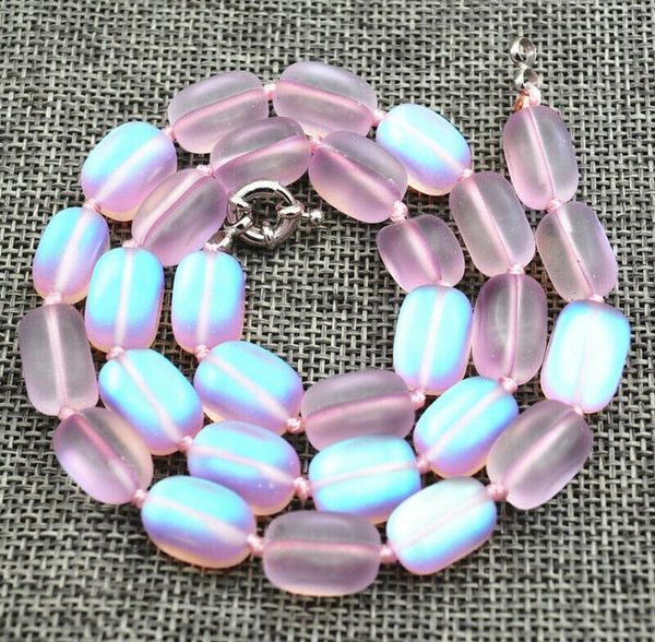 new10x14mm pink irregular gleamy rainbow moonstone gem beads necklace 18, Silver
new10x14mm pink irregular gleamy rainbow moonstone gem beads necklace 18, Silver