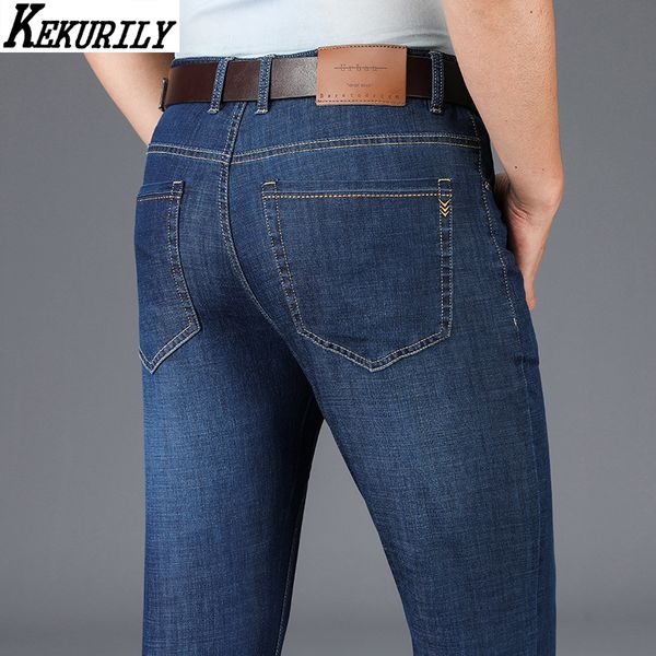 men's jeans 2021 spring summer men business casual stretch straight thin denim plus size pant male lightweight long trousers, Blue
men's jeans 2021 spring summer men business casual stretch straight thin denim plus size pant male lightweight long trousers, Blue