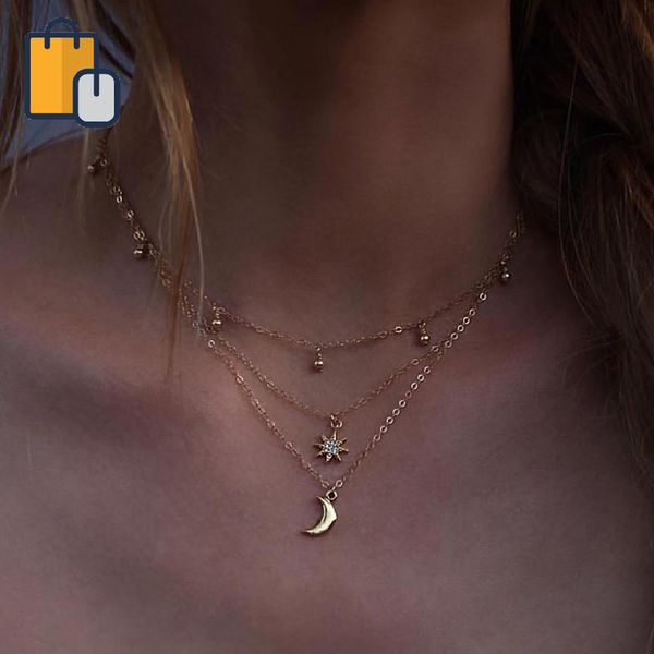 new boho necklace jewelry multi layer beads choker necklaces women pendant necklace, Silver
new boho necklace jewelry multi layer beads choker necklaces women pendant necklace, Silver